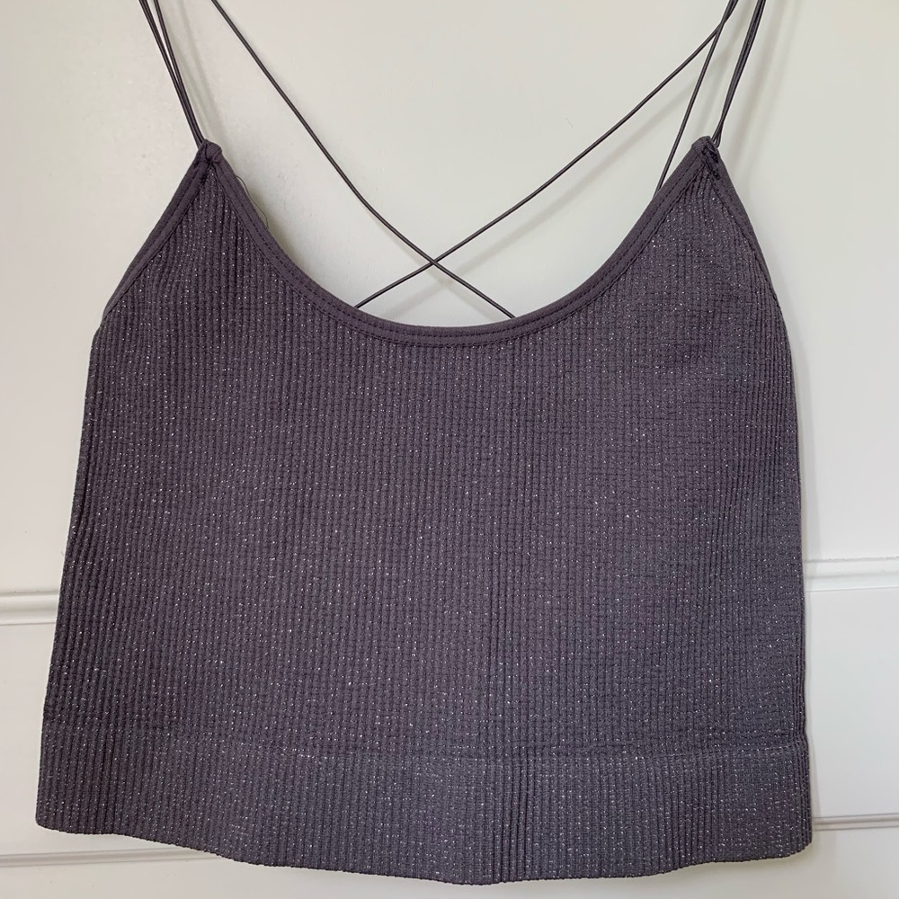 Urban Outfitters sparkly purple crop top cami